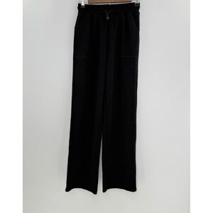 NWT Pinspark Wide Leg Lounge Pants Drawstring‎ Waist Casual Comfy Black Size XS